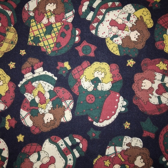 FABRIC Country Christmas Angels Fabric designed by Leslie Beck, 2.25 yards - Picture 2 of 4